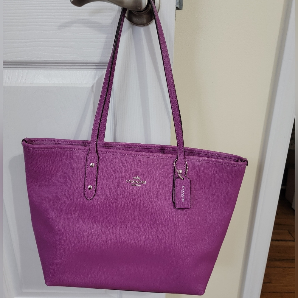 Coach Purple Tote Bag
